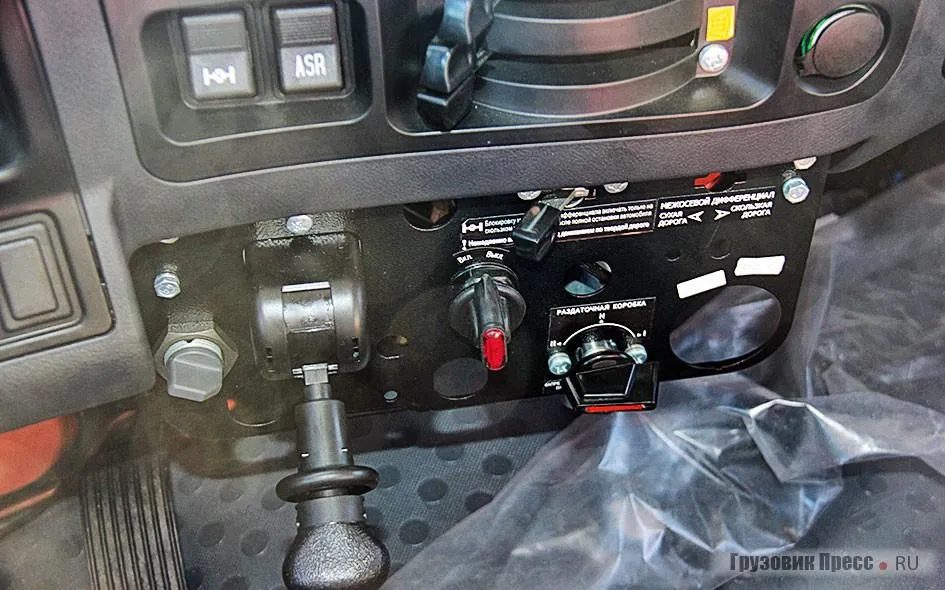Инструментальный арсенал для управления полноприводной трансмиссией и блокировками дифференциалов Кабина КАМАЗ 65222 знамкомство.jpg