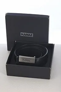 Кожанный ремень с логотипом КАМАЗ