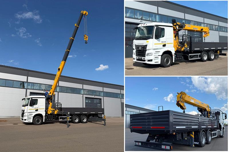 Бортовой автомобиль КАМАЗ 65657 (6x4) c КМУ XCMG SQS 350-5