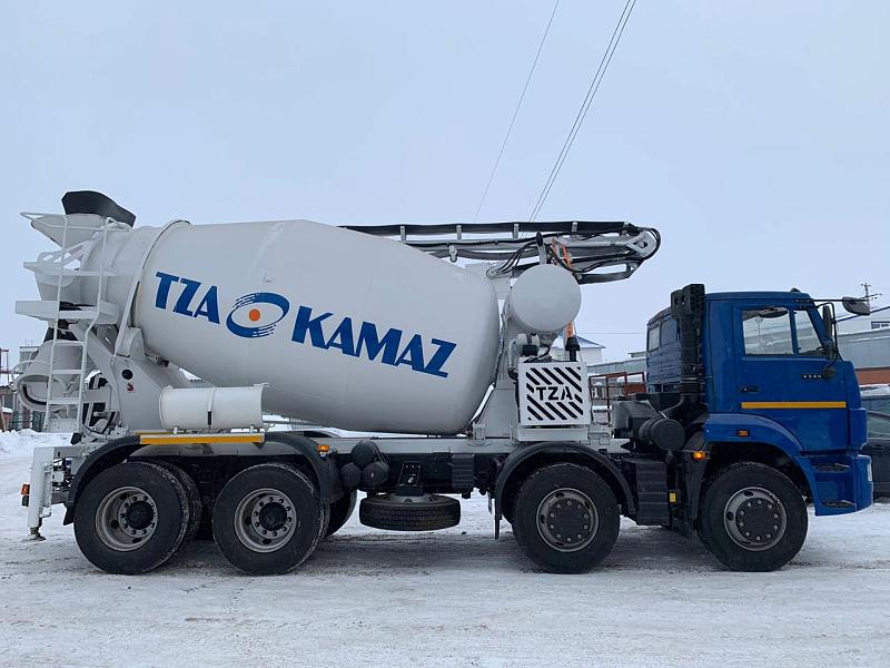 Автобетоносмеситель (АБС) КАМАЗ 5814Y9 с транспортерной лентой К-12 на шасси KAMAZ-6540 (8х4)