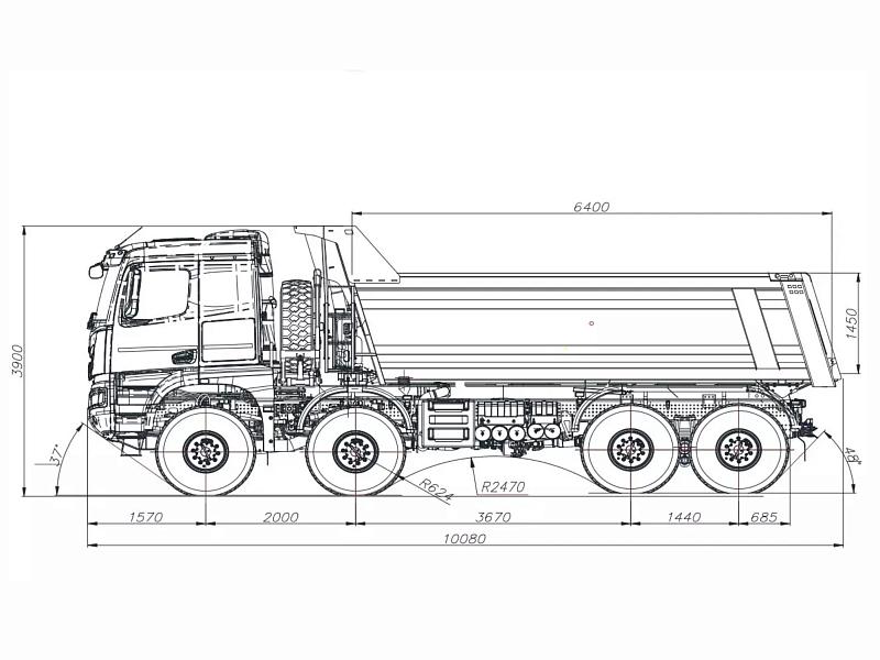 Полноприводный самосвал KAMAZ-65958 | КАМАЗ-65958 20 куб.м. 8х8