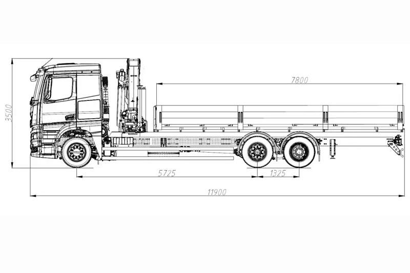 Бортовой автомобиль КАМАЗ 65658-0001764 В5 (6x2) c КМУ INMAN 320C