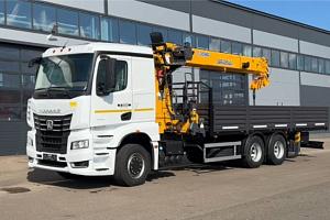 Бортовой автомобиль КАМАЗ 65657 (6x4) c КМУ XCMG SQS 350-5