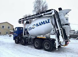 Автобетоносмеситель (АБС) КАМАЗ 5814Y9 с транспортерной лентой К-12 на шасси KAMAZ-6540 (8х4)