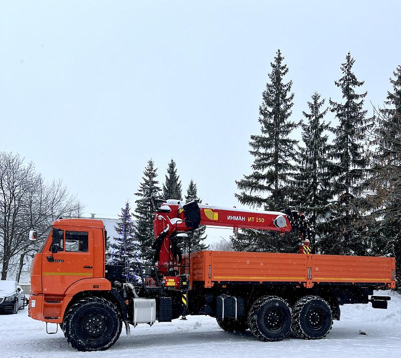 Бортовой автомобиль КАМАЗ 6591-38091-50 (6x6) с КМУ Palfinger Inman IT150