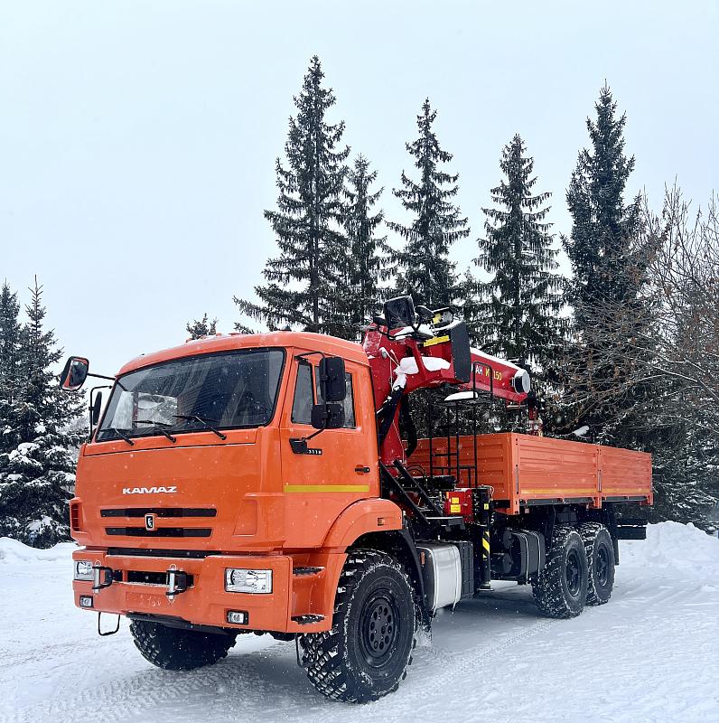 Бортовой автомобиль КАМАЗ 6591-38091-50 (6x6) с КМУ Palfinger Inman IT150