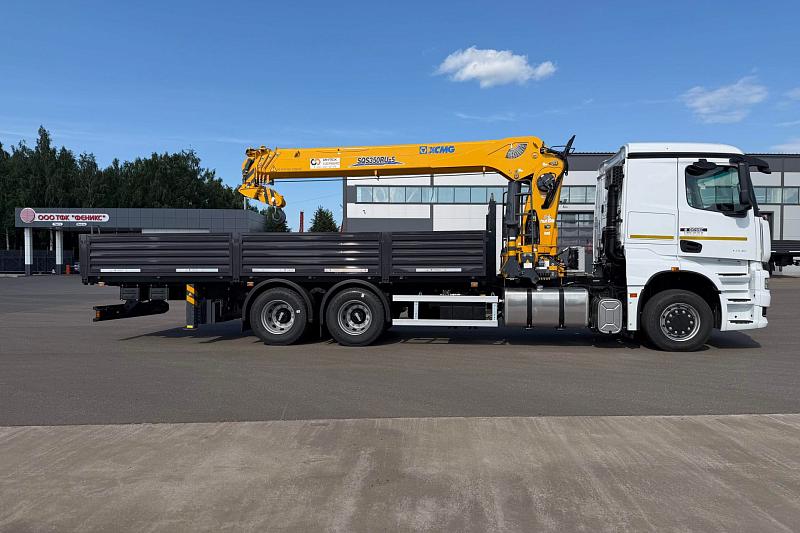 Бортовой автомобиль КАМАЗ 65657 (6x4) c КМУ XCMG SQS 350-5
