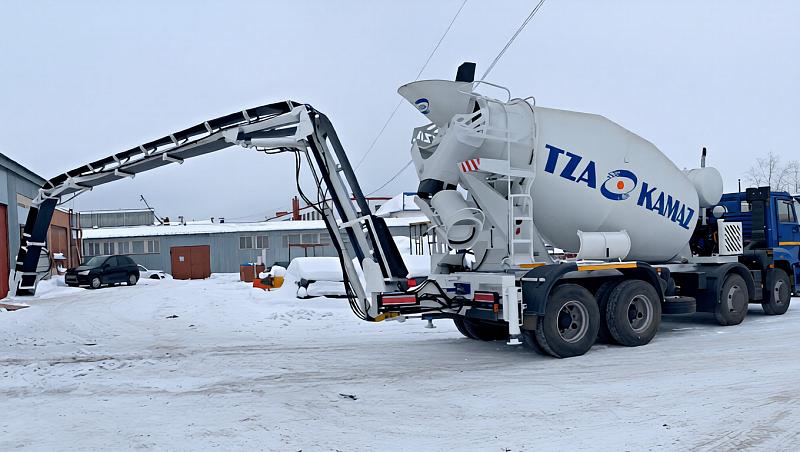 Автобетоносмеситель (АБС) КАМАЗ 5814Y9 с транспортерной лентой К-12 на шасси KAMAZ-6540 (8х4)