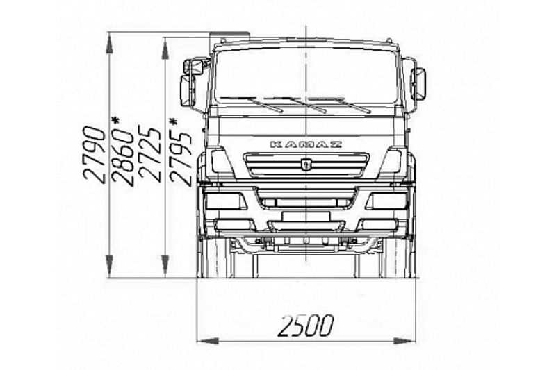 Шасси КАМАЗ-53605-4950-56 4x2
