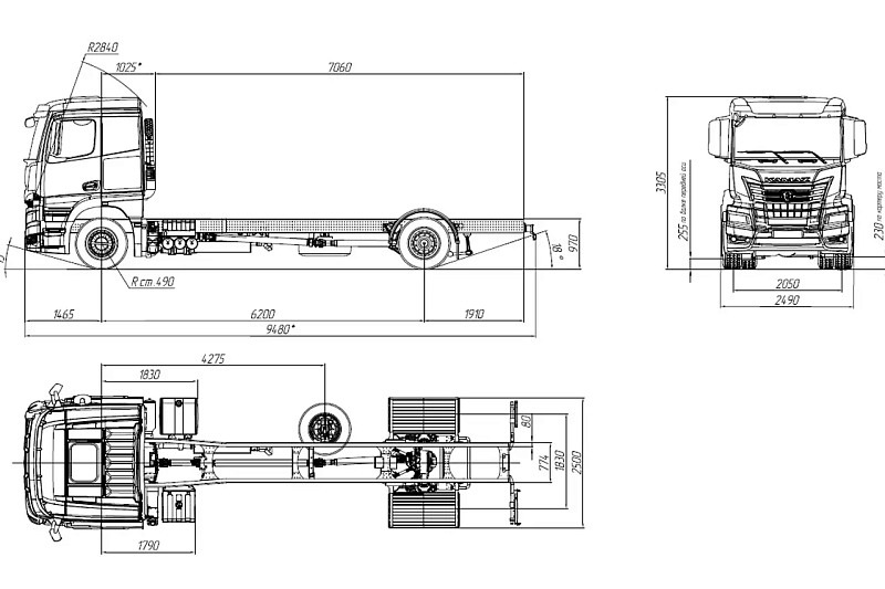 Шасси КАМАЗ-53251-43059-56 (4x2)