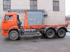 Контейнерный мусоровоз КО-452-13 на шасси KAMAZ-65115 (6х4)