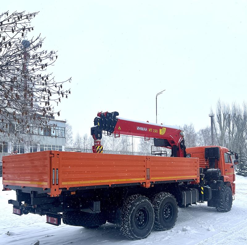 Бортовой автомобиль КАМАЗ 6591-38091-50 (6x6) с КМУ Palfinger Inman IT150