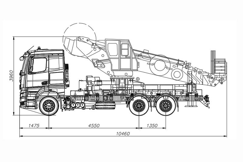 Автогидроподъемник Hansin HS540 на шасси KAMAZ-65657 6x4