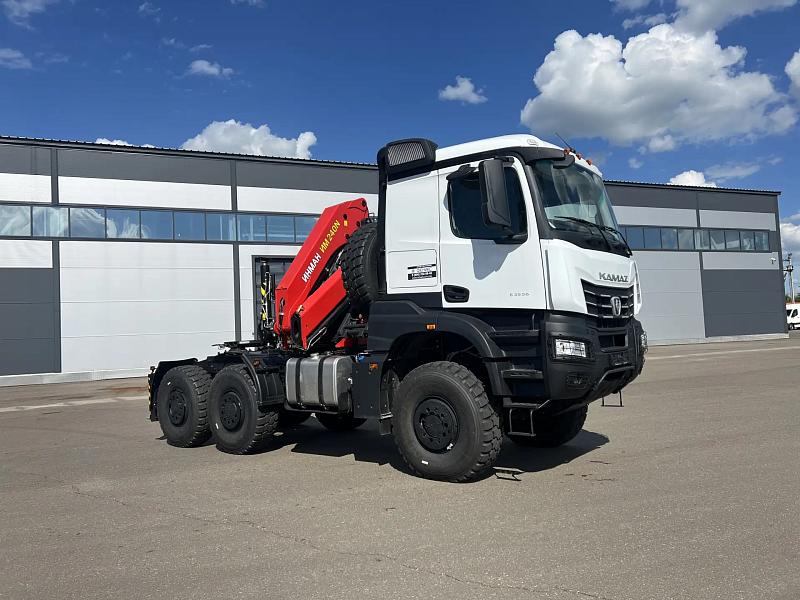 Седельный тягач КАМАЗ-65954 6х6 с КМУ Инман ИМ 240N