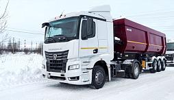 Самосвальная сцепка КАМАЗ-54902 и НЕФАЗ 9509 