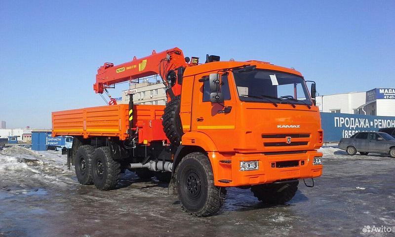 Бортовой автомобиль КАМАЗ 6591-38091-50 (6x6) с КМУ Palfinger Inman IT150